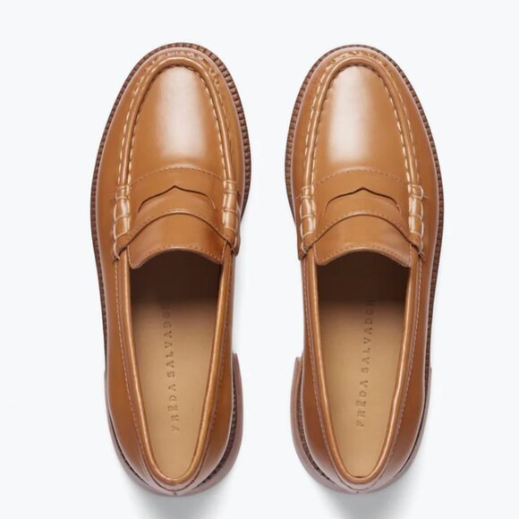 Freda Salvador Elba Loafer in Tan Leather - Picture 2 of 12